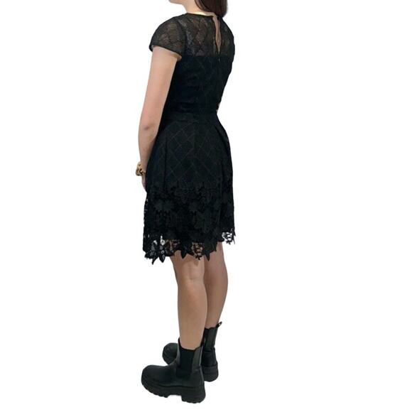 COMPTOIR DES COTONNIERS Lace Black Fit & Flare Dress Sz XXS - Picture 7 of 15